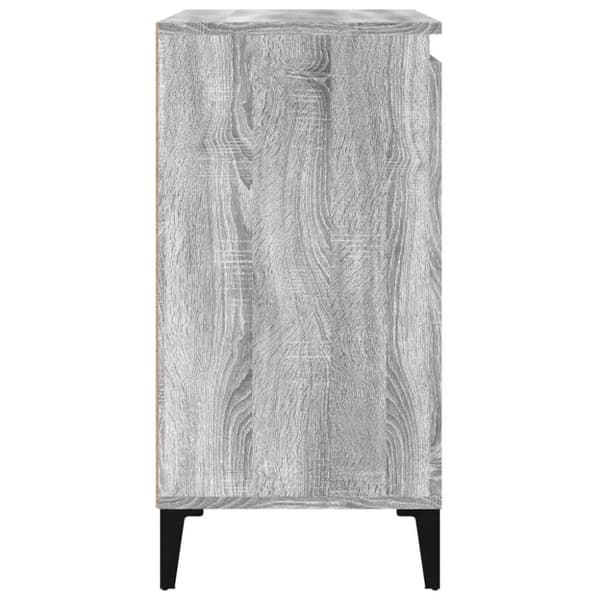 vidaXL sengeborde 2 stk. 40x35x70 cm konstrueret træ grå sonoma-eg