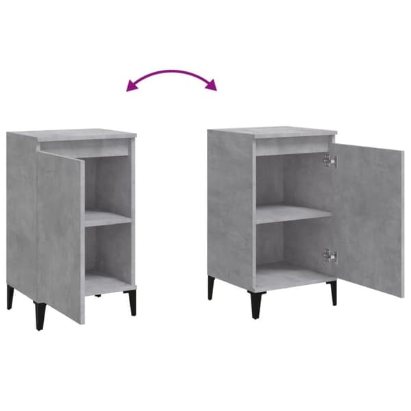 vidaXL sengebord 40x35x70 cm konstrueret træ betongrå