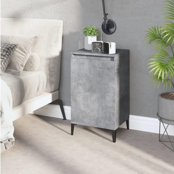 vidaXL sengebord 40x35x70 cm konstrueret træ betongrå