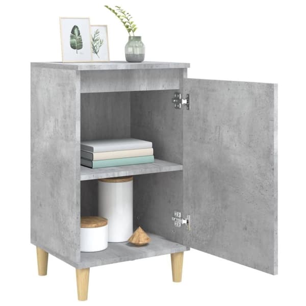 vidaXL Yöpöydät 2 kpl betoninharmaa 40x35x70 cm tekninen puu