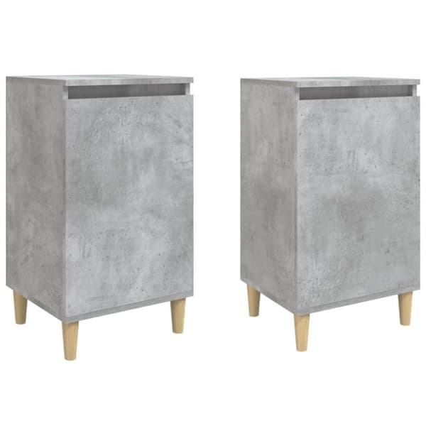 vidaXL Yöpöydät 2 kpl betoninharmaa 40x35x70 cm tekninen puu