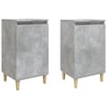 Pikkukuva 1 / 11: vidaXL Yöpöydät 2 kpl betoninharmaa 40x35x70 cm tekninen puu