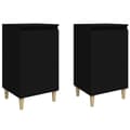 Miniatyrbillede 1 af 11: vidaXL sengeborde 2 stk. 40x35x70 cm konstrueret træ sort