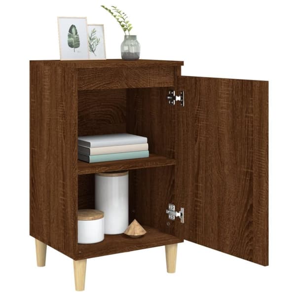 vidaXL Nattbord 2 stk brun eik 40x35x70 cm konstruert tre