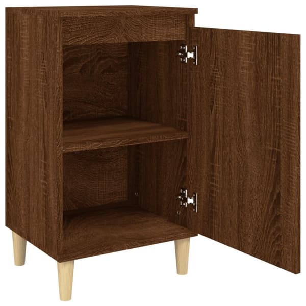 vidaXL Nattbord 2 stk brun eik 40x35x70 cm konstruert tre