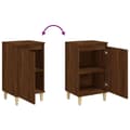 Miniatyrbilde 7 av 11: vidaXL Nattbord 2 stk brun eik 40x35x70 cm konstruert tre