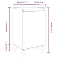 Miniatyrbilde 9 av 11: vidaXL Nattbord 2 stk brun eik 40x35x70 cm konstruert tre