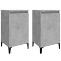 Miniatyrbilde 1 av 11: vidaXL Nattbord 2 stk betonggrå 40x35x70 cm konstruert tre