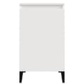 Miniatyrbilde 4 av 11: vidaXL Nattbord høyglans hvit 40x35x70 cm konstruert tre