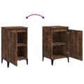 Miniatyrbilde 8 av 11: vidaXL Nattbord 2 stk røkt eik 40x35x70 cm konstruert tre