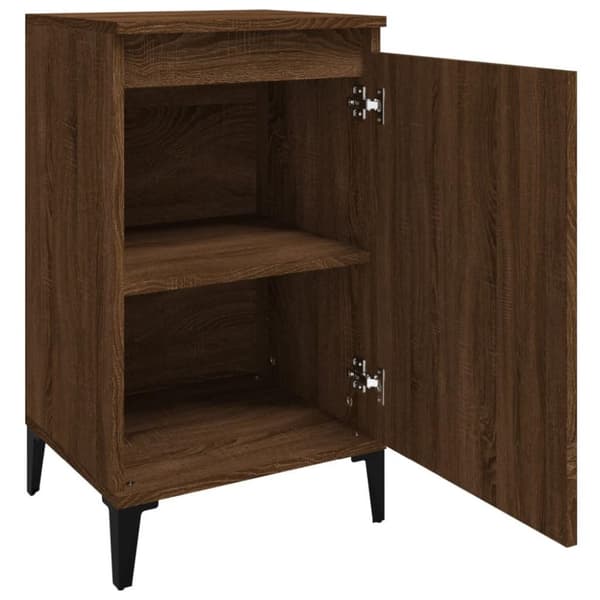 vidaXL Sängbord 2 st rökfärgad brun ek 40x35x70 cm konstruerat trä