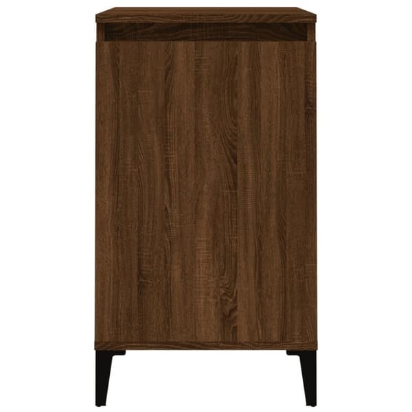 vidaXL Sängbord 2 st rökfärgad brun ek 40x35x70 cm konstruerat trä