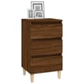 Miniatyrbilde 3 av 11: vidaXL Nattbord brun eik 40x35x70 cm konstruert tre