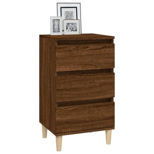 vidaXL Nattbord brun eik 40x35x70 cm konstruert tre