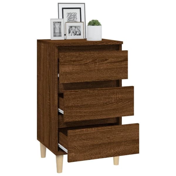 vidaXL Nattbord brun eik 40x35x70 cm konstruert tre
