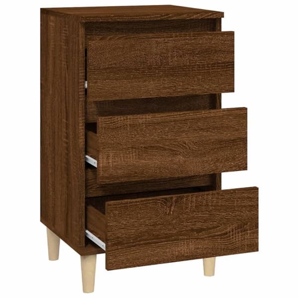 vidaXL Nattbord brun eik 40x35x70 cm konstruert tre