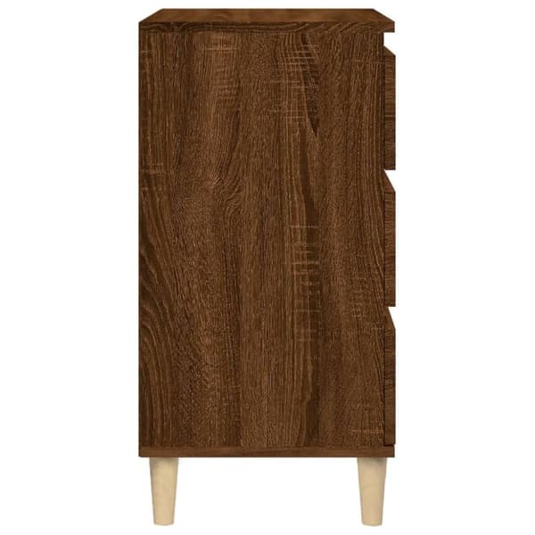 vidaXL Nattbord brun eik 40x35x70 cm konstruert tre