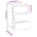 Miniatyrbilde 9 av 11: vidaXL Nattbord brun eik 40x35x70 cm konstruert tre