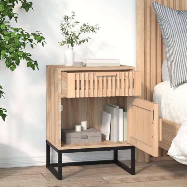 vidaXL sengeborde 2 stk. 40x30x55,5 cm konstrueret træ og jern