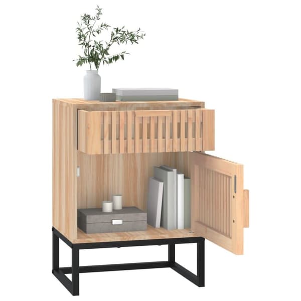vidaXL sengeborde 2 stk. 40x30x55,5 cm konstrueret træ og jern