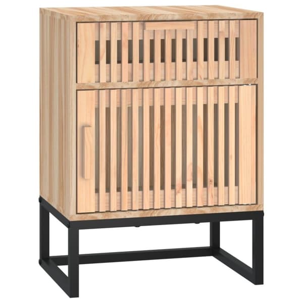 vidaXL sengeborde 2 stk. 40x30x55,5 cm konstrueret træ og jern