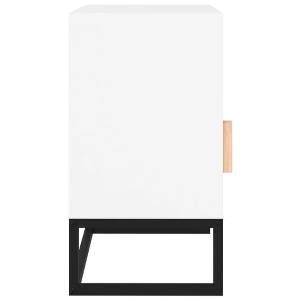 vidaXL Nattbord hvit 40x30x55,5 cm konstruert tre og jern