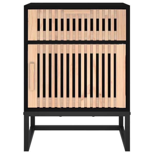 vidaXL Sängbord svart 40x30x55,5 cm konstruerat trä&järn