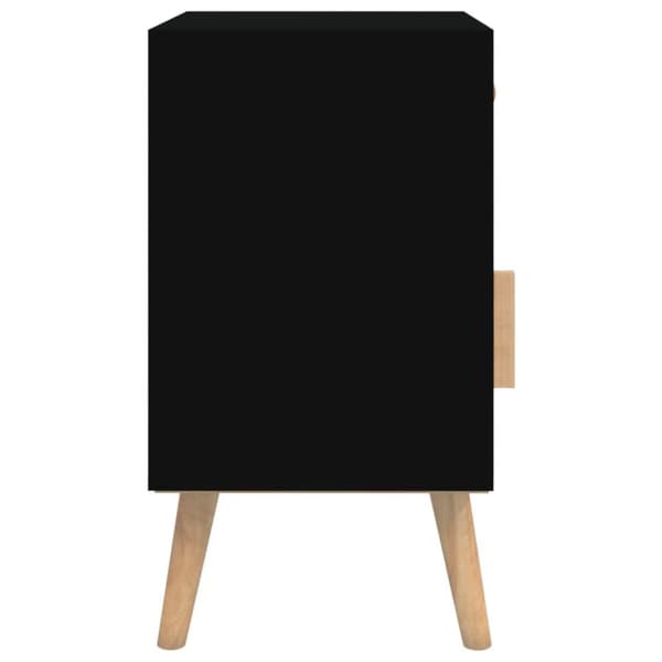 vidaXL Yöpöydät 2 kpl musta 40x30x55 cm tekninen puu