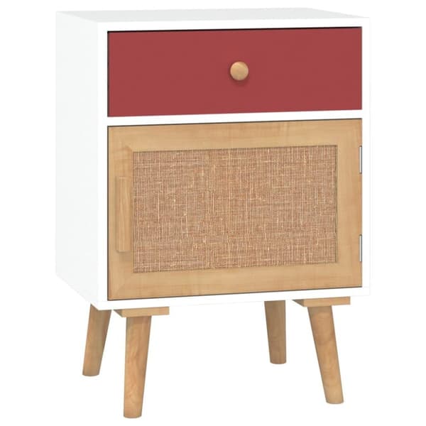 vidaXL Sängbord 2 st vit 40x30x55 cm konstruerat trä