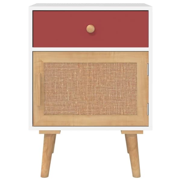 vidaXL Sängbord 2 st vit 40x30x55 cm konstruerat trä