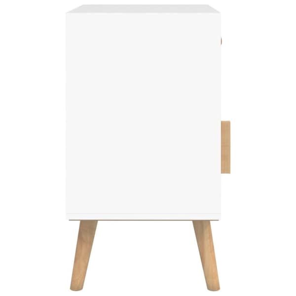 vidaXL Sängbord 2 st vit 40x30x55 cm konstruerat trä