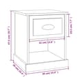 Miniatyrbilde 10 av 10: vidaXL Nattbord svart 39x39x47,5 cm konstruert tre