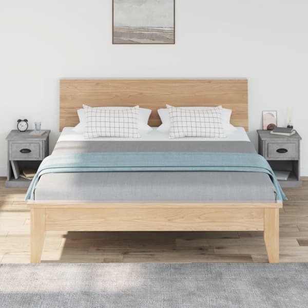 vidaXL Nattbord 2 stk betonggrå 39x39x47,5 cm konstruert tre