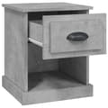 Miniatyrbilde 7 av 11: vidaXL Nattbord 2 stk betonggrå 39x39x47,5 cm konstruert tre