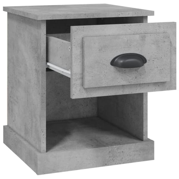 vidaXL Nattbord 2 stk betonggrå 39x39x47,5 cm konstruert tre