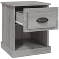 Miniatyrbilde 6 av 10: vidaXL Nattbord grå sonoma 39x39x47,5 cm konstruert tre