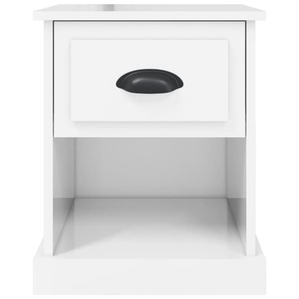 vidaXL Nattbord høyglans hvit 39x39x47,5 cm konstruert tre