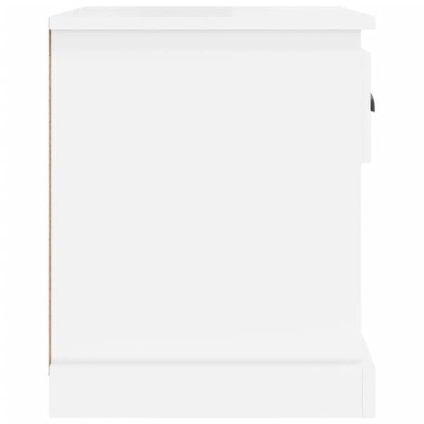 vidaXL Nattbord høyglans hvit 39x39x47,5 cm konstruert tre