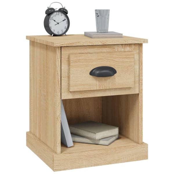 vidaXL Sängbord sonoma-ek 39x39x47,5 cm konstruerat trä