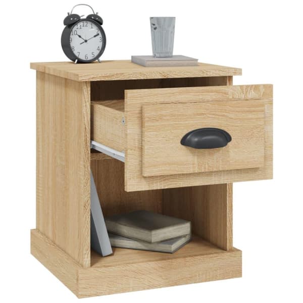 vidaXL Sängbord sonoma-ek 39x39x47,5 cm konstruerat trä
