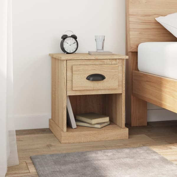 vidaXL Sängbord sonoma-ek 39x39x47,5 cm konstruerat trä