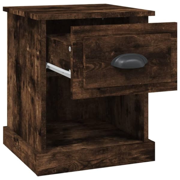 vidaXL Nattbord 2 stk røkt eik 39x39x47,5 cm konstruert tre