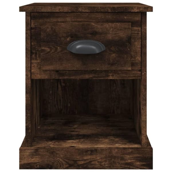 vidaXL Nattbord 2 stk røkt eik 39x39x47,5 cm konstruert tre