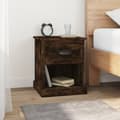 Miniatyrbilde 2 av 11: vidaXL Nattbord 2 stk røkt eik 39x39x47,5 cm konstruert tre