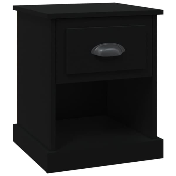 vidaXL sengebord 39x39x47,5 cm konstrueret træ sort