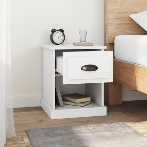 vidaXL sengeborde 2 stk. 39x39x47,5 cm konstrueret træ hvid