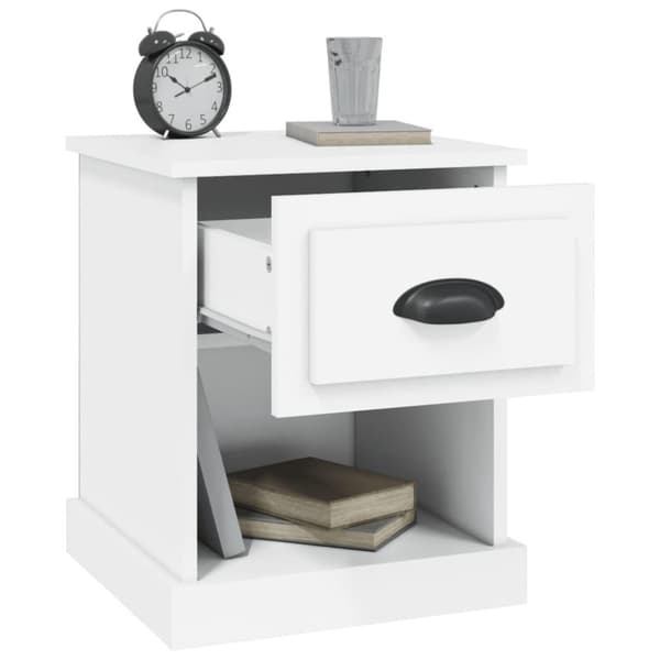 vidaXL sengeborde 2 stk. 39x39x47,5 cm konstrueret træ hvid