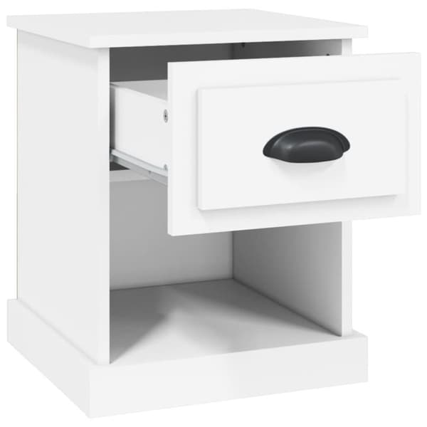 vidaXL sengeborde 2 stk. 39x39x47,5 cm konstrueret træ hvid