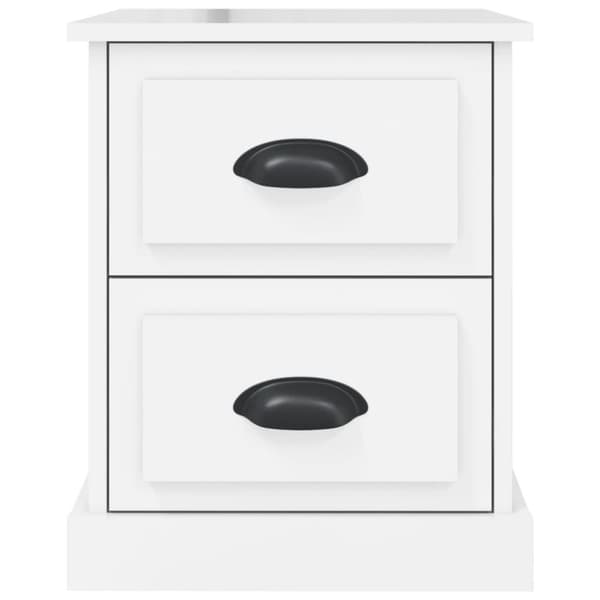 vidaXL Nattbord 2 stk høyglans hvit 39x39x47,5 cm konstruert tre