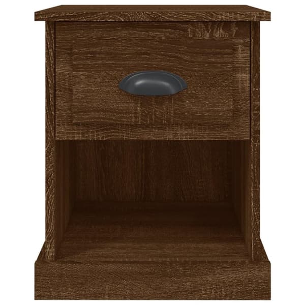 vidaXL Sängbord 2 st brun ek 39x39x47,5 cm konstruerat trä